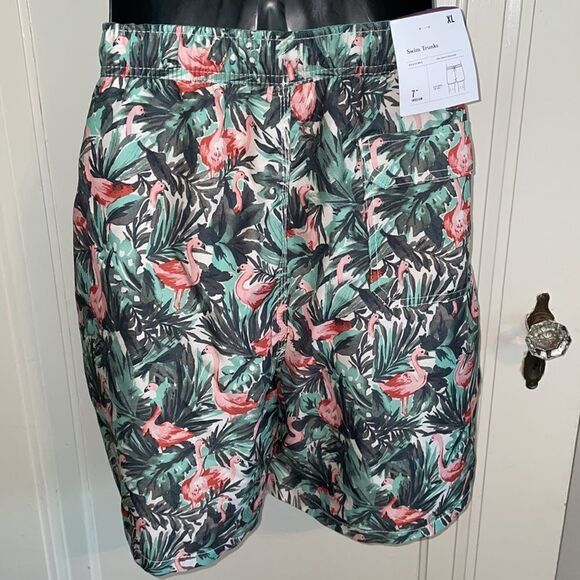 NWT Goodfellow & Co pink flamingos swim trunks - Picture 3 of 8